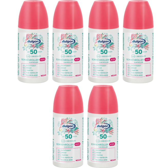 Dulgon Factor 50 child's Roll On Sun Cream X 6 